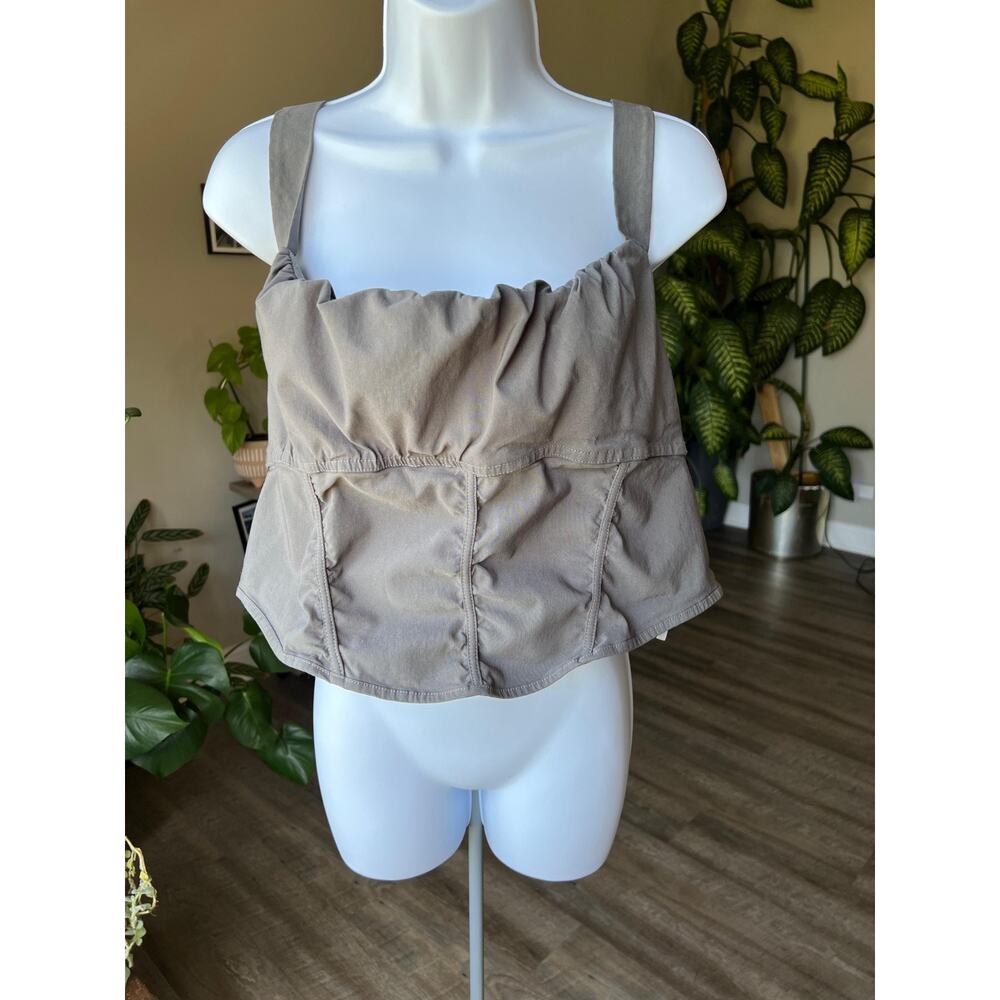 Pretty Little Thing Bodycon Corset Dress Womens 22 Grey Sleeveless Back Zip #505
